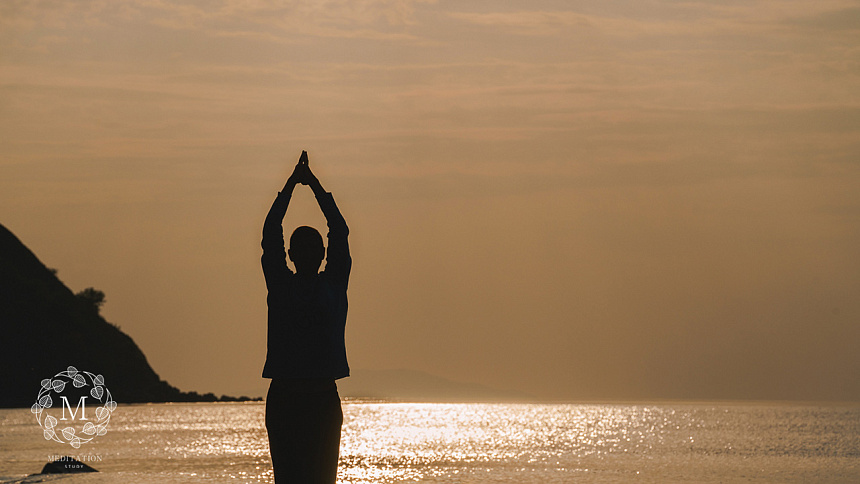 Sunrise yoga practice