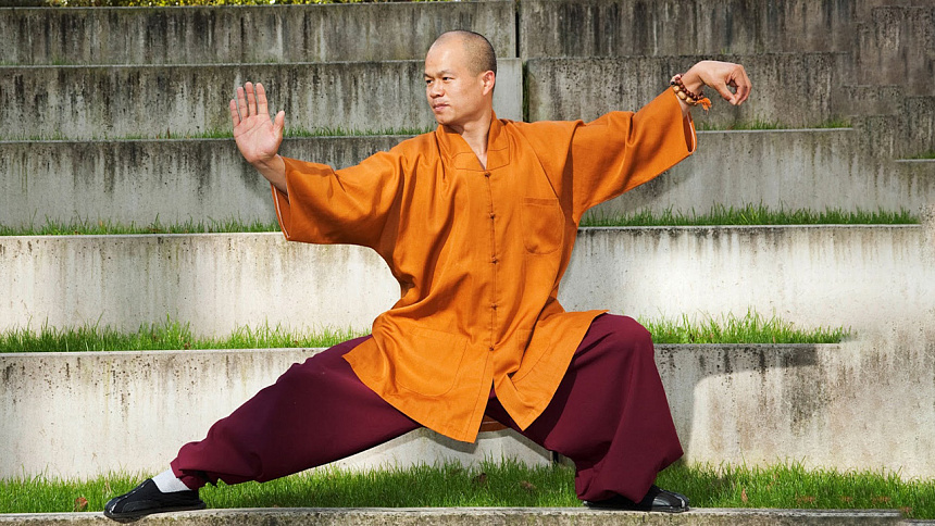 qigong,monk,qigong practice.