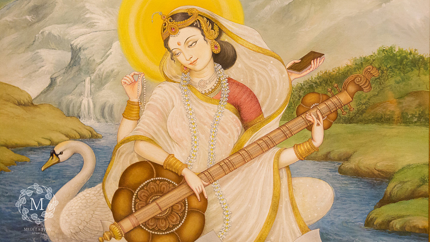 Saraswati the goddess of wisdom photo