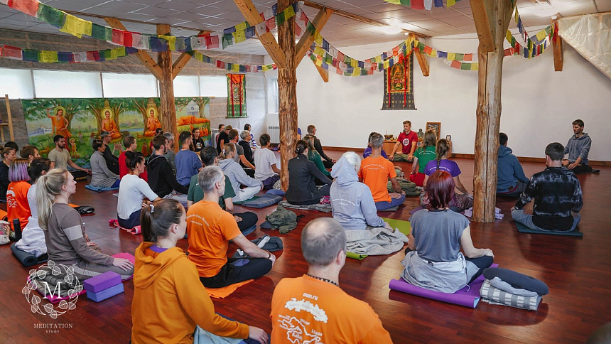 girl doing pranayama photo
