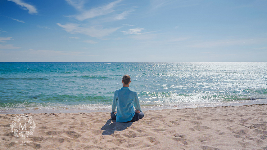 meditation by the sea photo