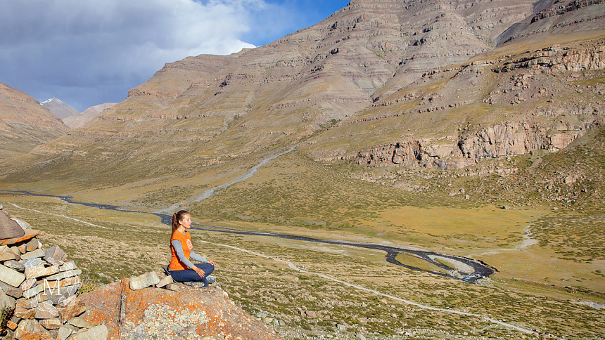 meditation, mountains