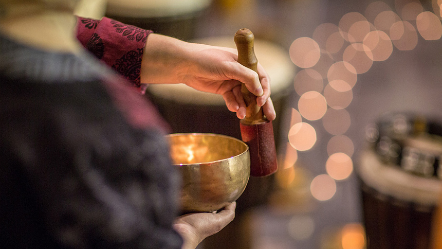 singing meditation bowl photo