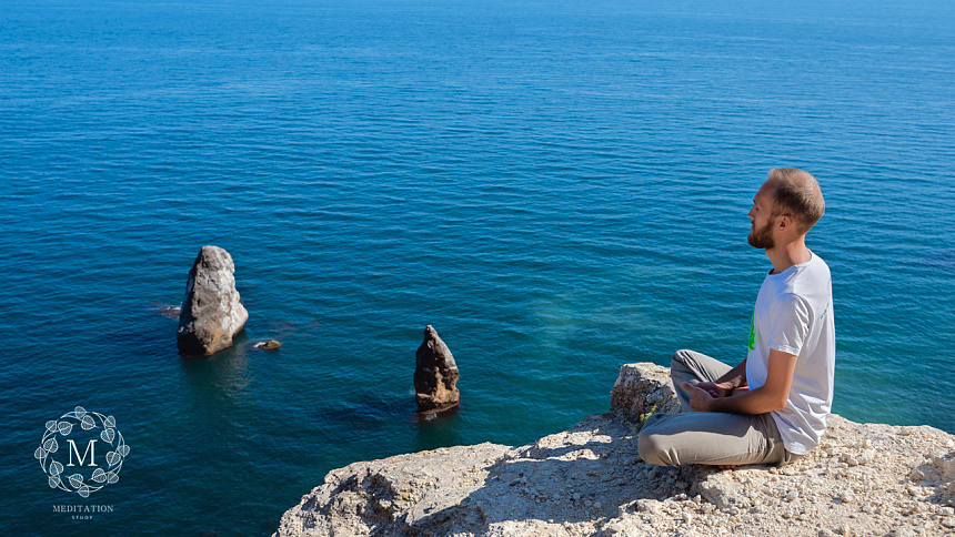 Meditation by the sea photo