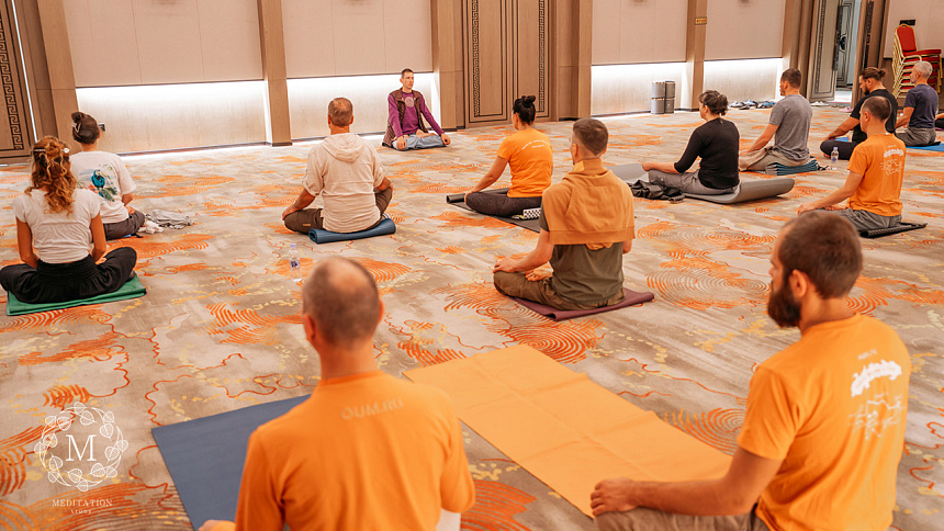 meditation in a group photo