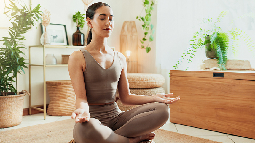 Meditation at home photo