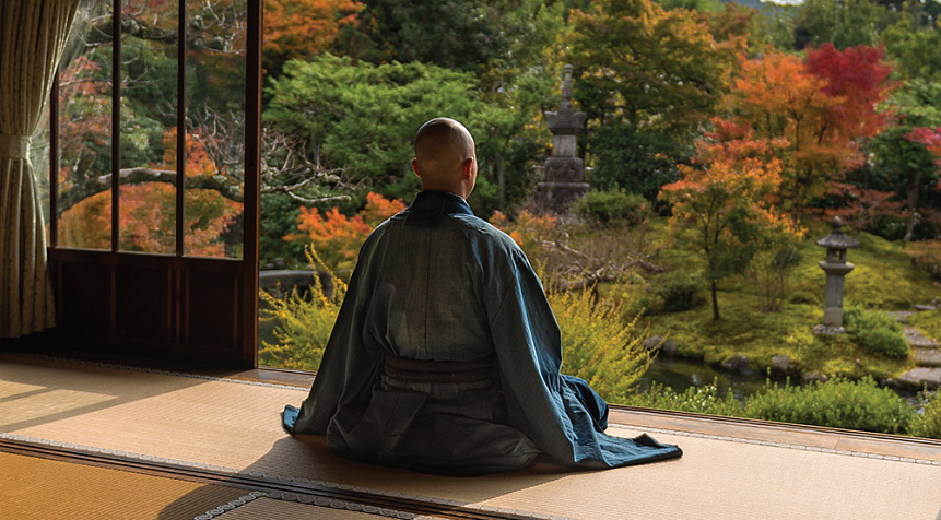 monk in meditation