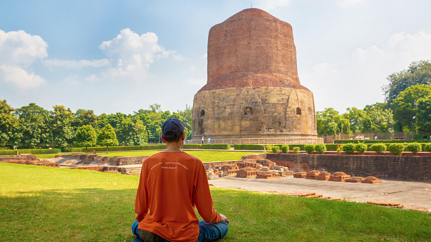 Meditation in Sarnath, India