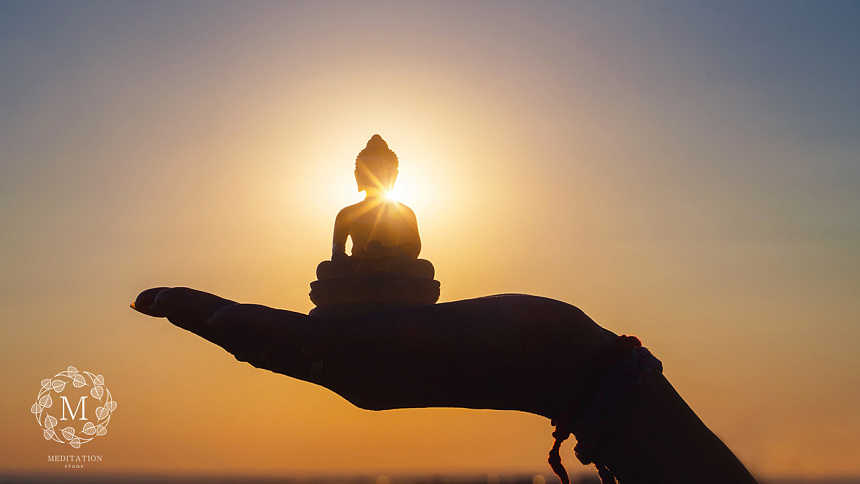 Buddha, hand. Buddha statue.