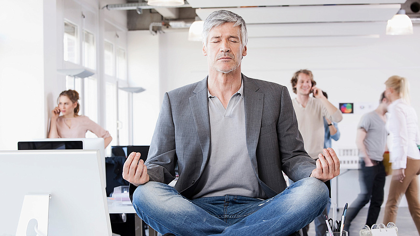 Meditation at work photo