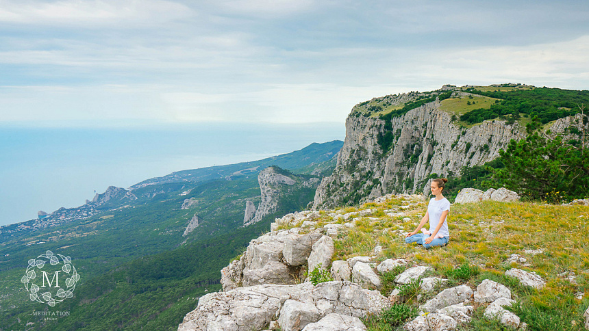 meditation in the mountains photo