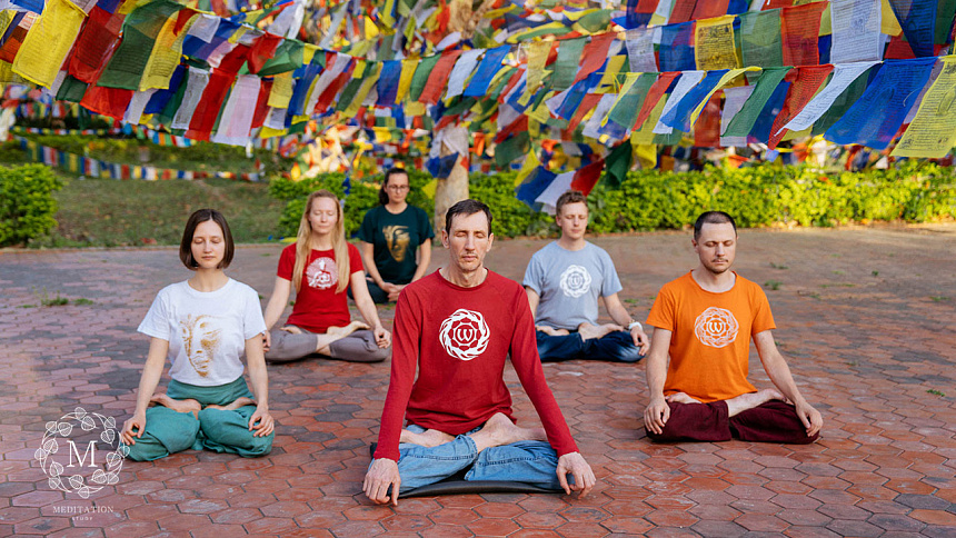 Group meditation photo